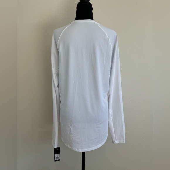 Adidas~ Women's Active UPF 50 Mesh Shirt Long SIv Knit Base Layer White XL NWT - Picture 3 of 7